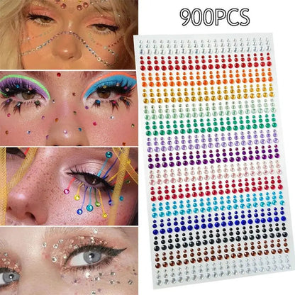 Rainbow Rhinestones - adhesive, bulk pack