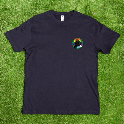 Rainbow Sunflower - Fluro or Tie Dye Local hand printed t-shirt