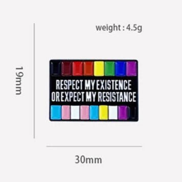 Respect My Existence Or Expect My Resistance - queer and trans rights pins