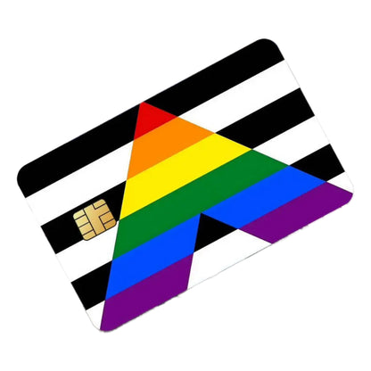 Rainbow Ally pride flag bank card sticker skin