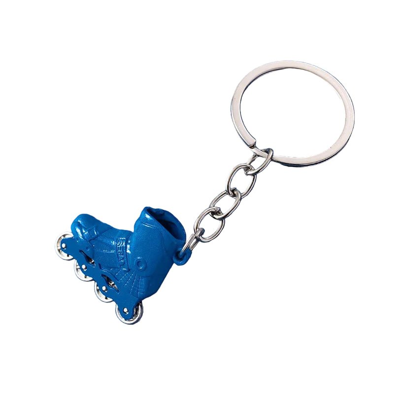 Rollerblade inline skate keychain in 8 colours Blue