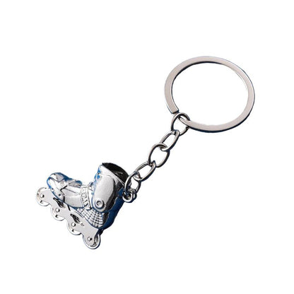 Rollerblade inline skate keychain in 8 colours Silver