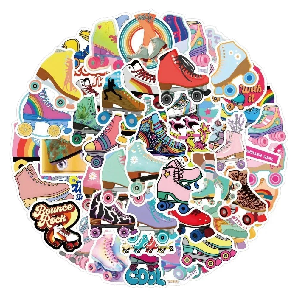 Rollerskate Stickers - 110 pieces