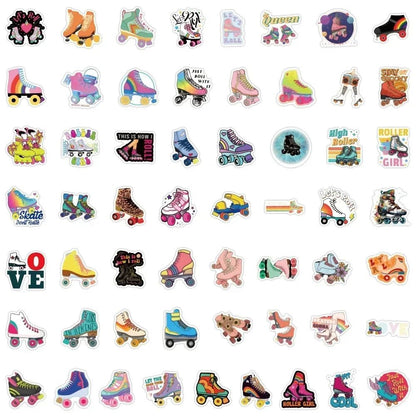 Rollerskate Stickers - 110 pieces