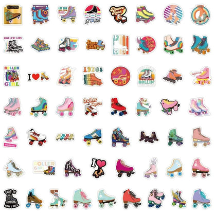 Rollerskate Stickers - 110 pieces