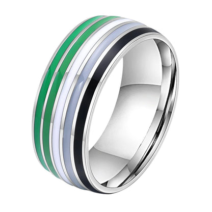 aromantic pride flag ring