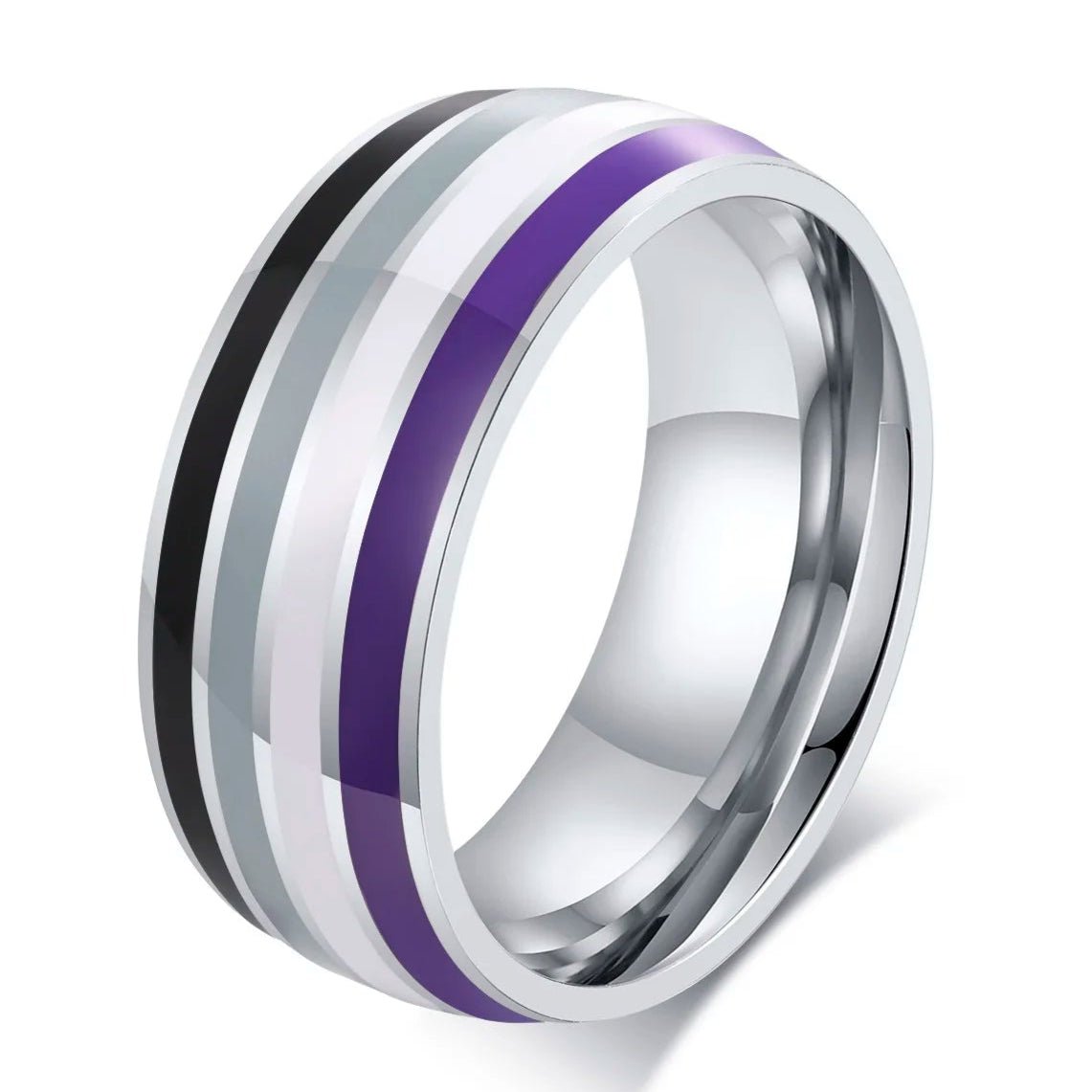 asexual pride flag ring