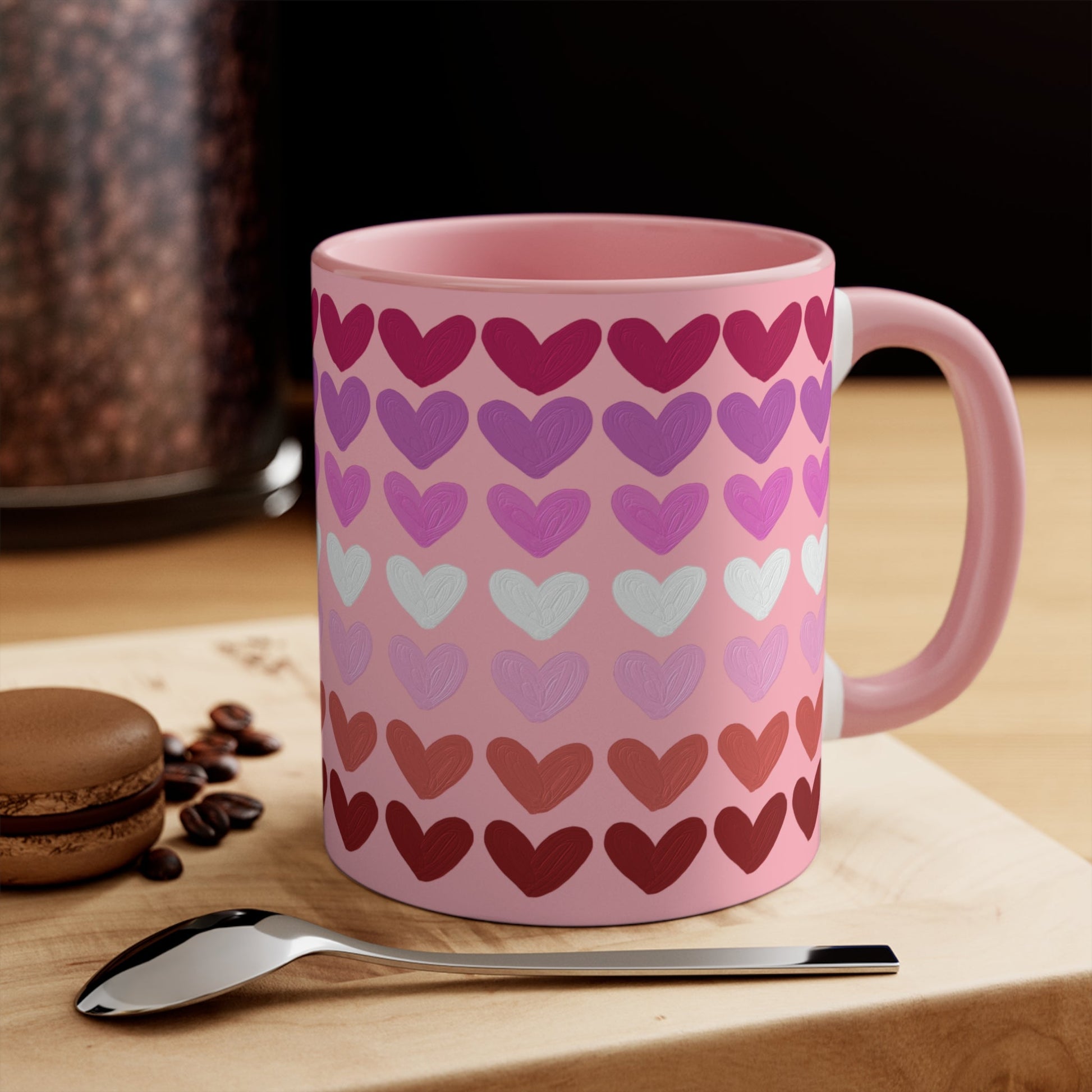 Subtle Lesbian Pride Flag - love hearts - colourful accent mug - Gay SkateSubtle Lesbian Pride Flag - love hearts - colourful accent mugMugPrintifyGay Skate21922315287145998400