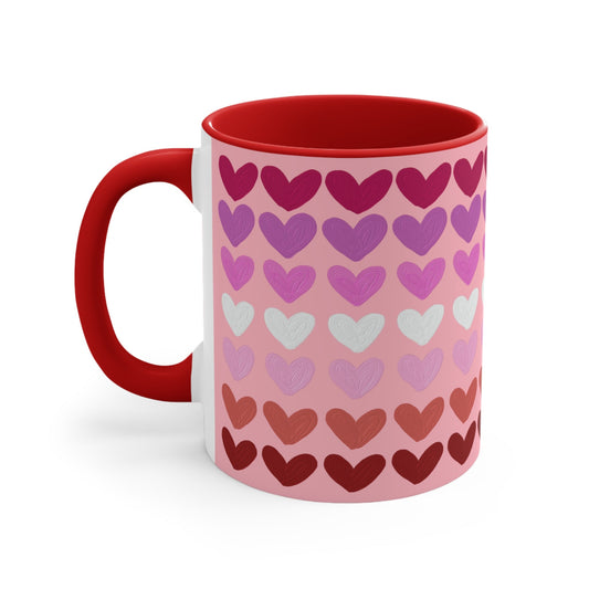 Subtle Lesbian Pride Flag - love hearts - colourful accent mug - Gay SkateSubtle Lesbian Pride Flag - love hearts - colourful accent mugMugPrintifyGay Skate20719174150940871872