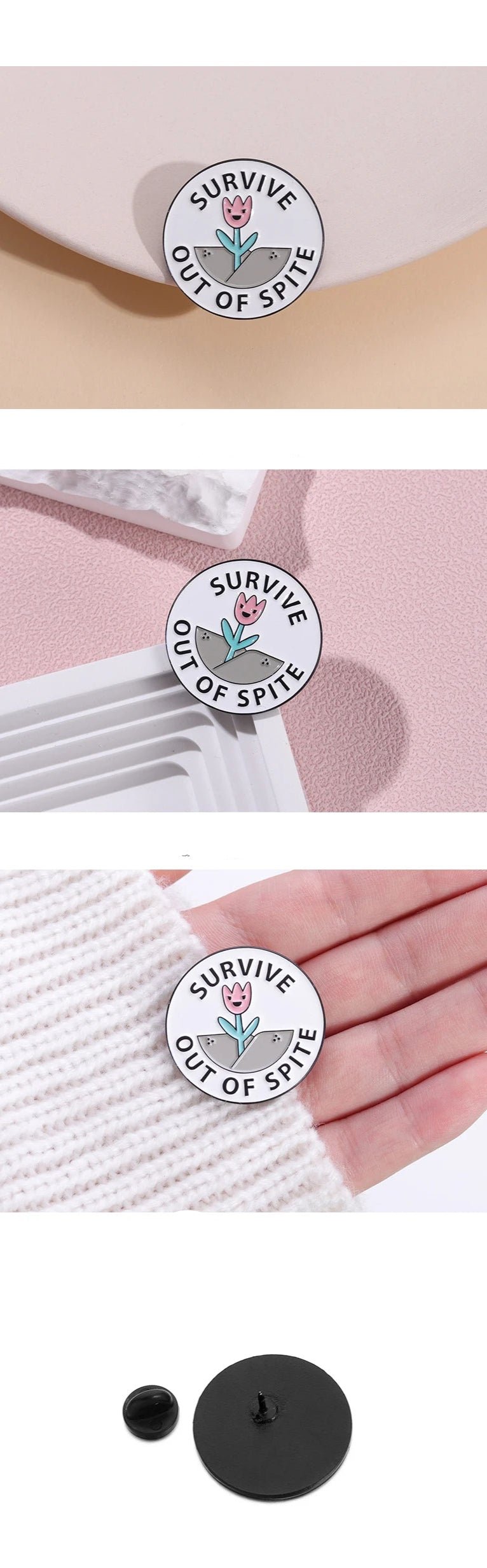 Survive Out Of Spite enamel pin