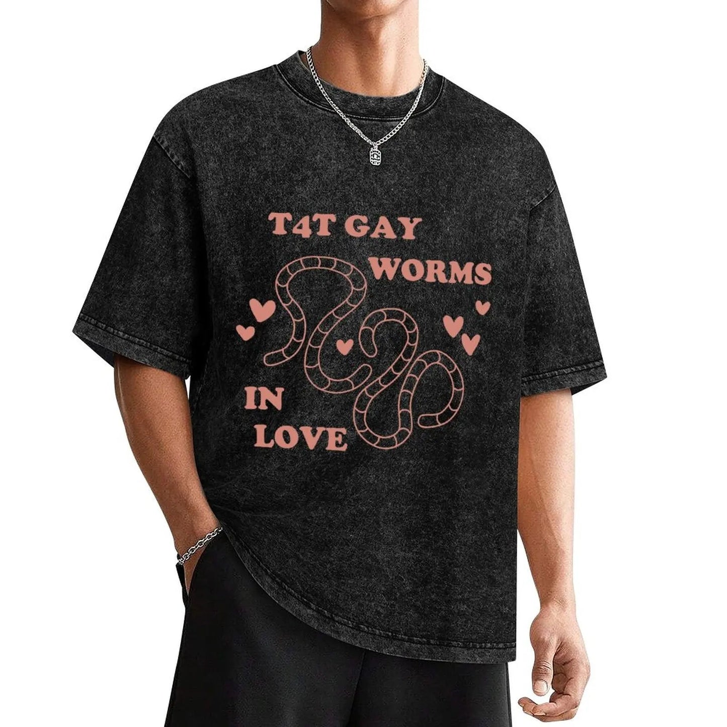 T4T GAY WORMS IN LOVE oversized distressed t-shirt - Gay SkateT4T GAY WORMS IN LOVE oversized distressed t-shirtskate accessoriesGay SkateGay Skate14:193#Black;5:100014065