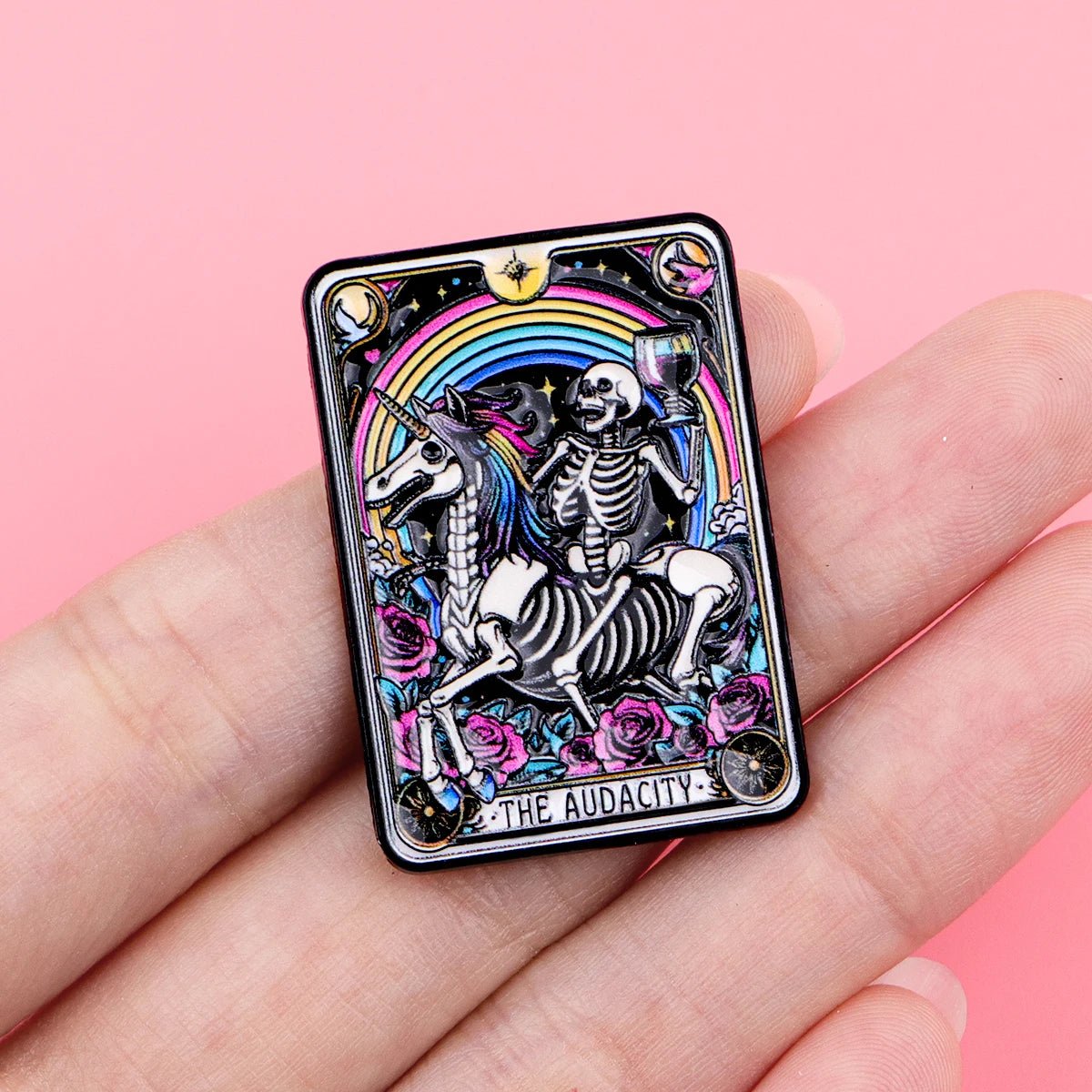 The Audacity Tarot Card - enamel pin