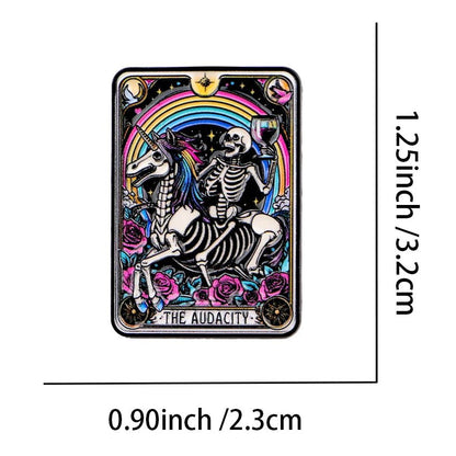 The Audacity Tarot Card - enamel pin