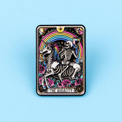 The Audacity Tarot Card - enamel pin