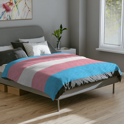 Trans Pride Flag - Polka Dot Velveteen Microfiber Blanket - Gay SkateTrans Pride Flag - Polka Dot Velveteen Microfiber BlanketHome DecorPrintifyGay Skate62106257725953311119