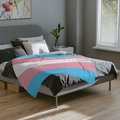 Trans Pride Flag - Polka Dot Velveteen Microfiber Blanket - Gay SkateTrans Pride Flag - Polka Dot Velveteen Microfiber BlanketHome DecorPrintifyGay Skate62106257725953311119