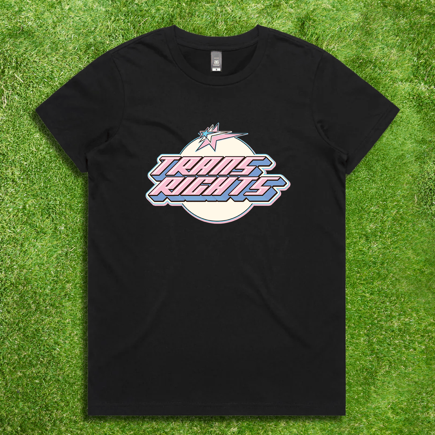 TRANS RIGHTS original design - Local hand printed t-shirt
