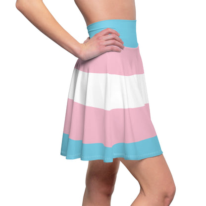 Transgender Pride Flag Skater Skirt - Gay SkateTransgender Pride Flag Skater SkirtAll Over PrintsPrintifyGay Skate31885998008920923247