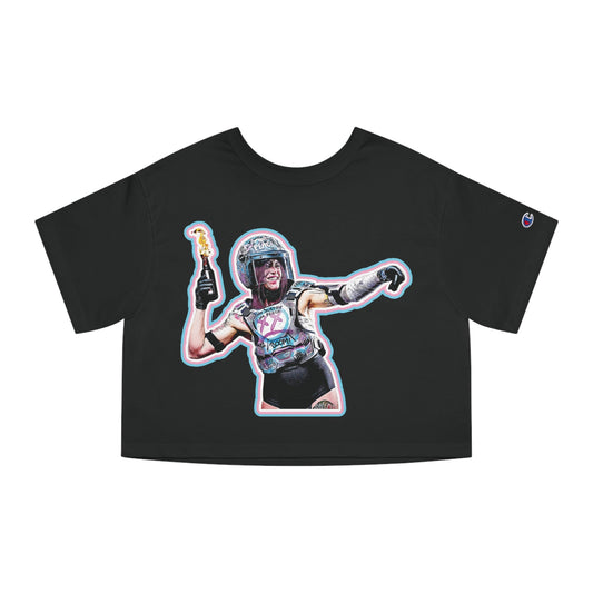 Transgender Pride - Trans Rights Activist, Pride is a Protest Champion Cropped Tee Black