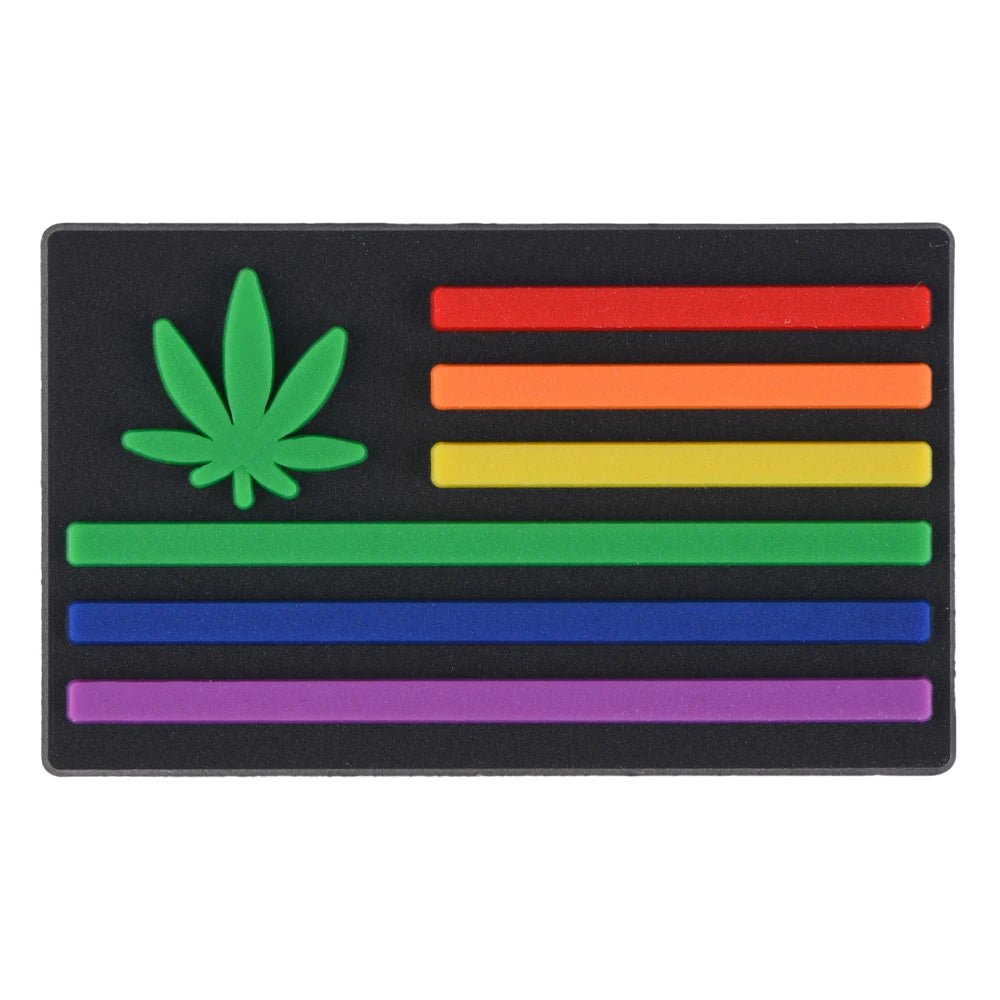 Weed rainbow pride flag jibbitz. Cannabis gay pride