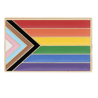 Inclusive rainbow pride flag badge 