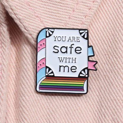 You Are Safe With Me enamel badge - Gay SkateYou Are Safe With Me enamel badgeskate accessoriesGay SkateGay Skate200001033:361180#book brooch