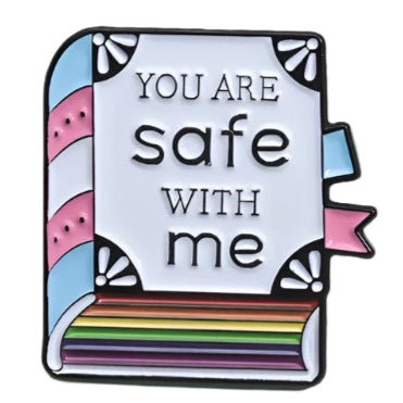 You Are Safe With Me enamel badge - Gay SkateYou Are Safe With Me enamel badgeskate accessoriesGay SkateGay Skate200001033:361180#book brooch