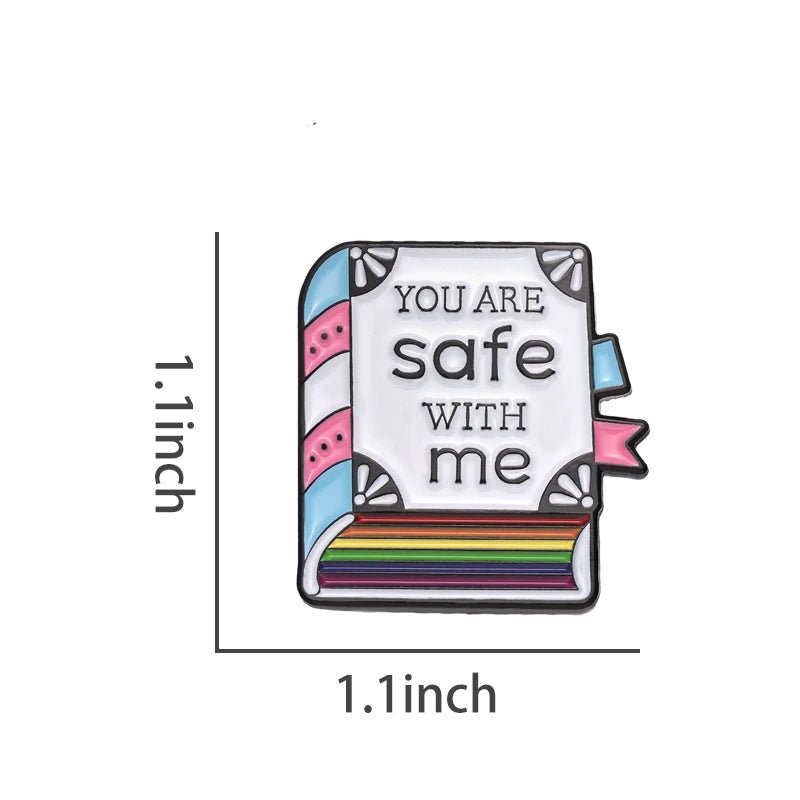 You Are Safe With Me enamel badge - Gay SkateYou Are Safe With Me enamel badgeskate accessoriesGay SkateGay Skate200001033:361180#book brooch